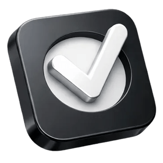 Approval checkmark icon in 3D style on the Loyal Meritstaken about page